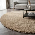 Alfombra super soft 1.33 redonda beige