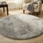 Alfombra super suave 1.20 redonda Gris Antracita