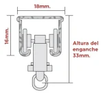 Riel Europeo marca Riel Americano de 1.40 mt - Imagen 2