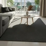 Alfombra simil yute  acanalada 1.50 x 2.00 Gris oscuro