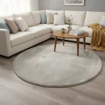 Alfombra super suave 1.20 redonda Gris Piedra